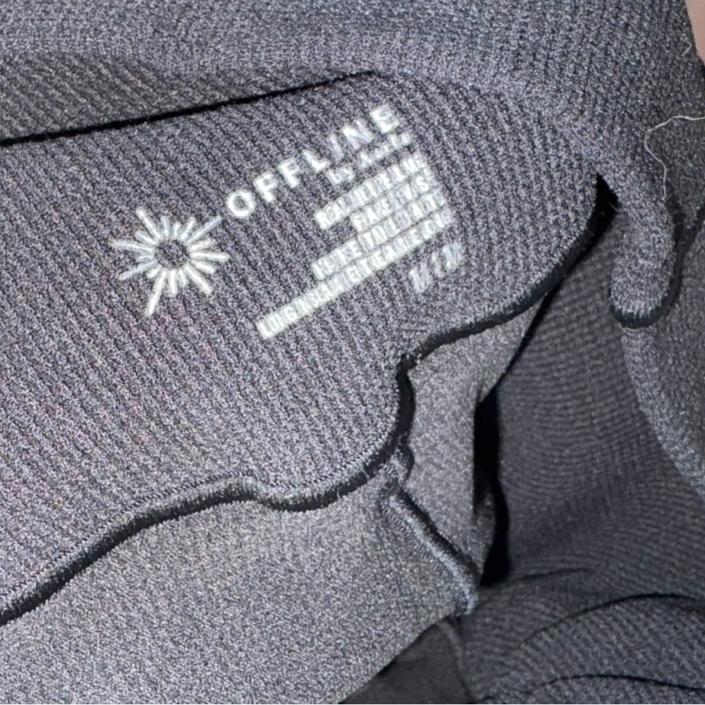 Offline Aerie flared crossover knit leggings size medium in  black - Picture 7 of 7